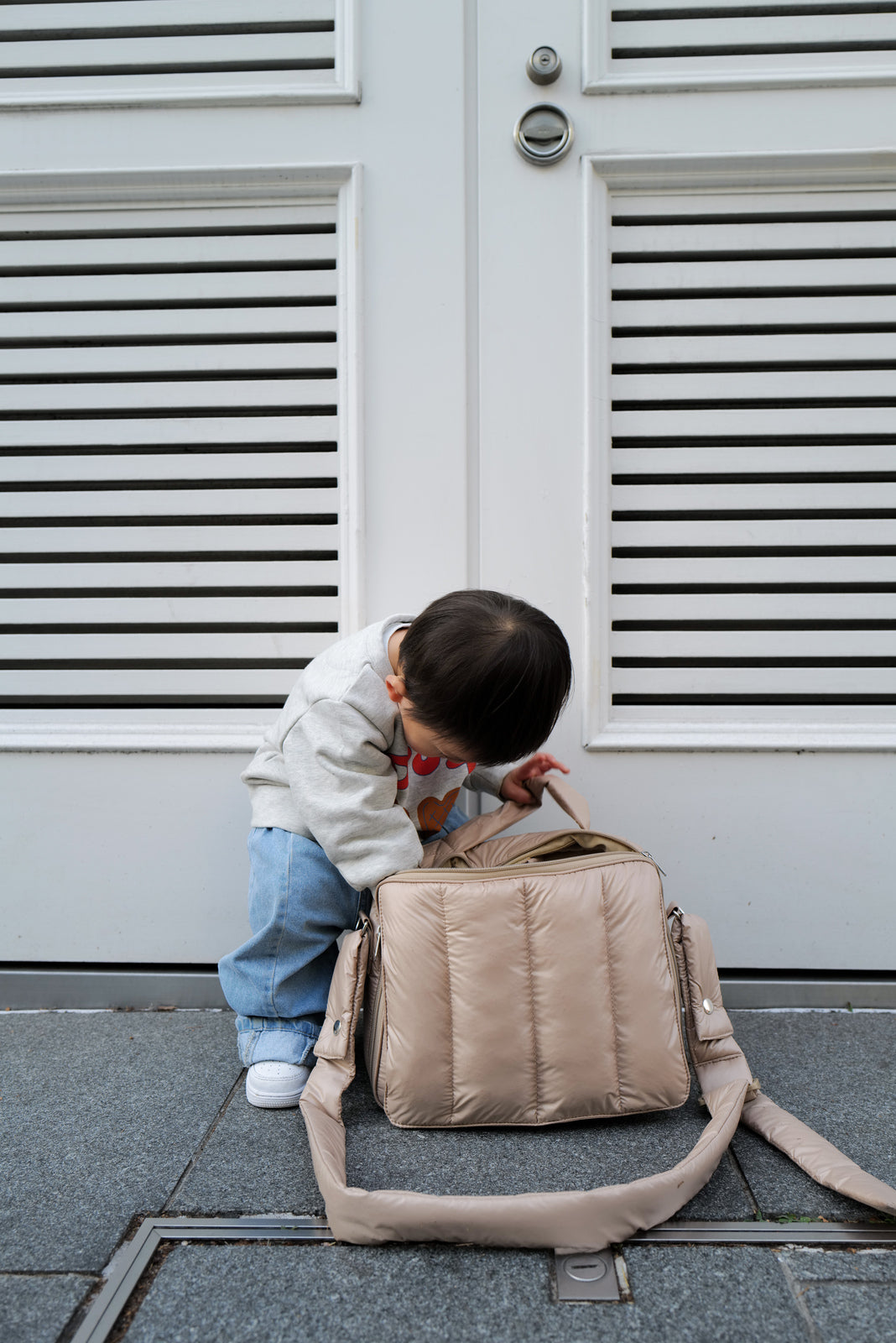 【予約販売限定カラー】quilting mothers pouch bag -LATTE-
