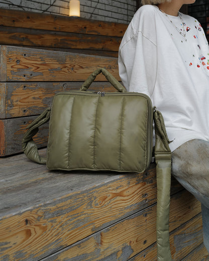 【限定カラー】quilting mothers pouch bag　-KHAKI-