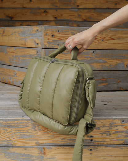 【限定カラー】quilting mothers pouch bag　-KHAKI-
