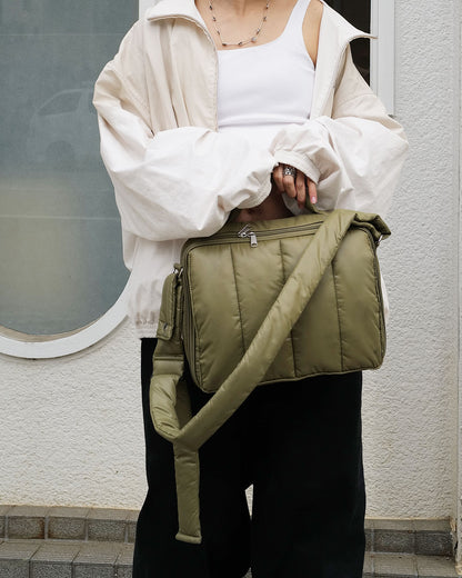 【限定カラー】quilting mothers pouch bag　-KHAKI-