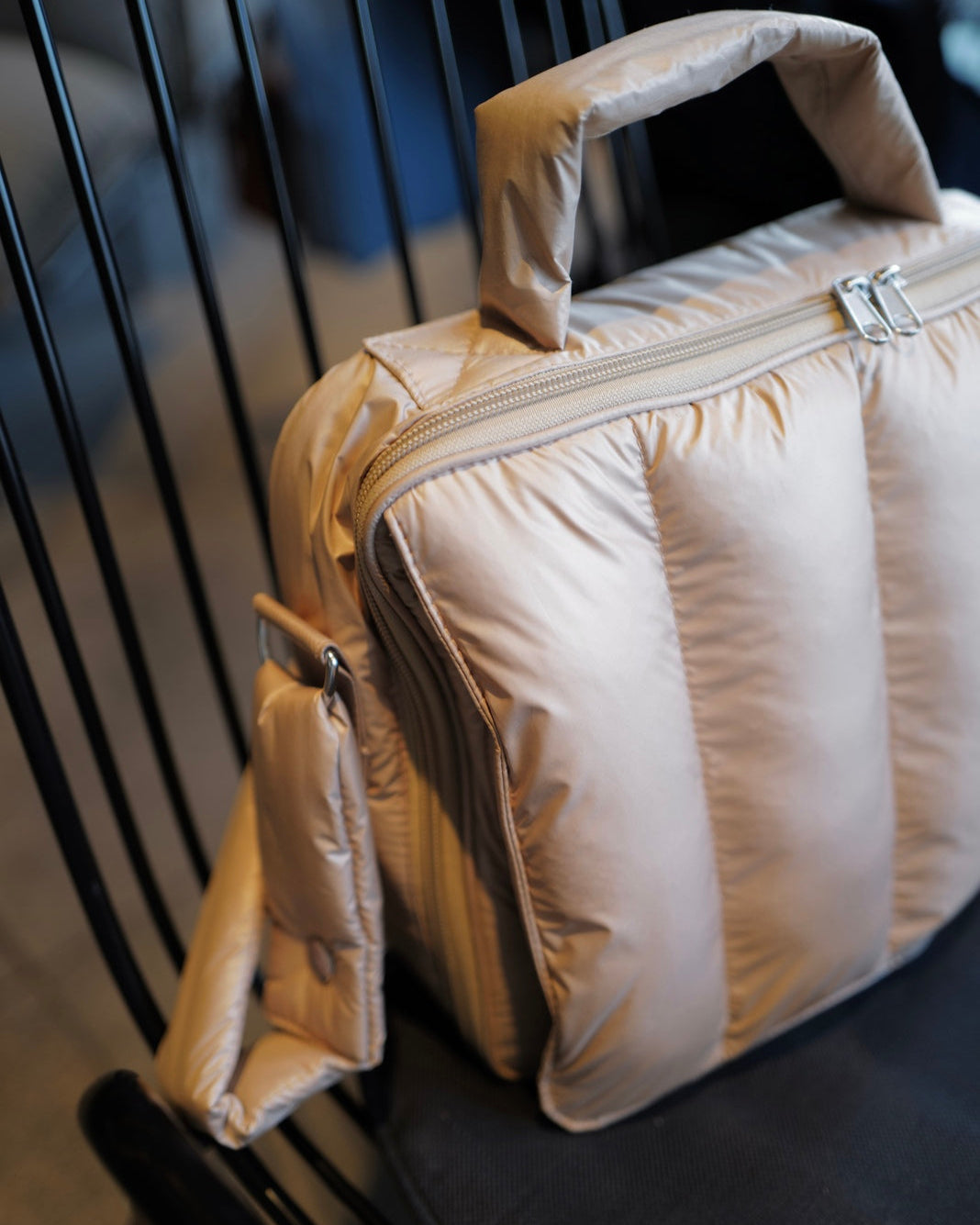 【予約販売限定カラー】quilting mothers pouch bag　-LATTE-