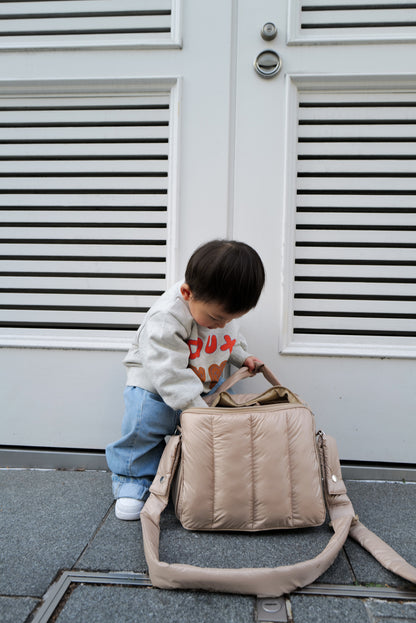 【予約販売限定カラー】quilting mothers pouch bag　-LATTE-