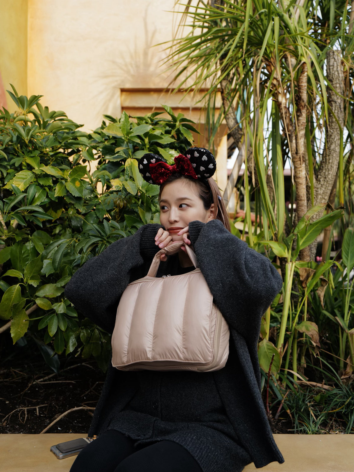 【予約販売限定カラー】quilting mothers pouch bag　-LATTE-