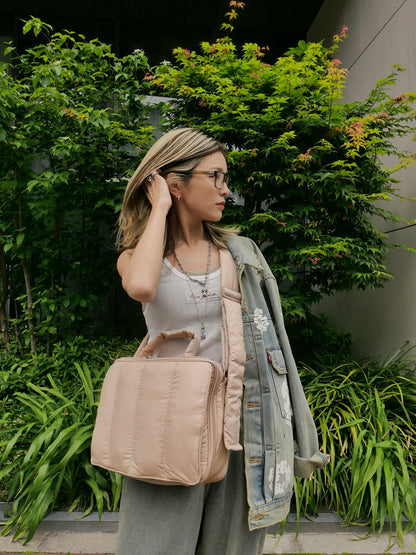 【予約販売限定カラー】quilting mothers pouch bag　-LATTE-