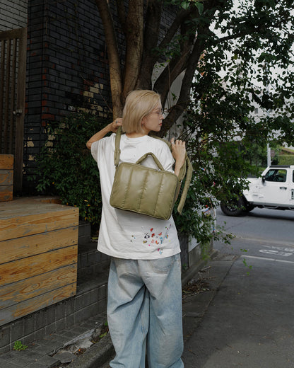 【限定カラー】quilting mothers pouch bag　-KHAKI-