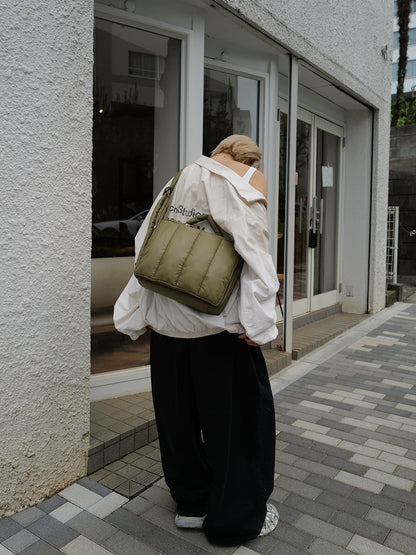【限定カラー】quilting mothers pouch bag　-KHAKI-