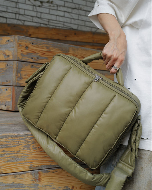 【限定カラー】quilting mothers pouch bag　-KHAKI-
