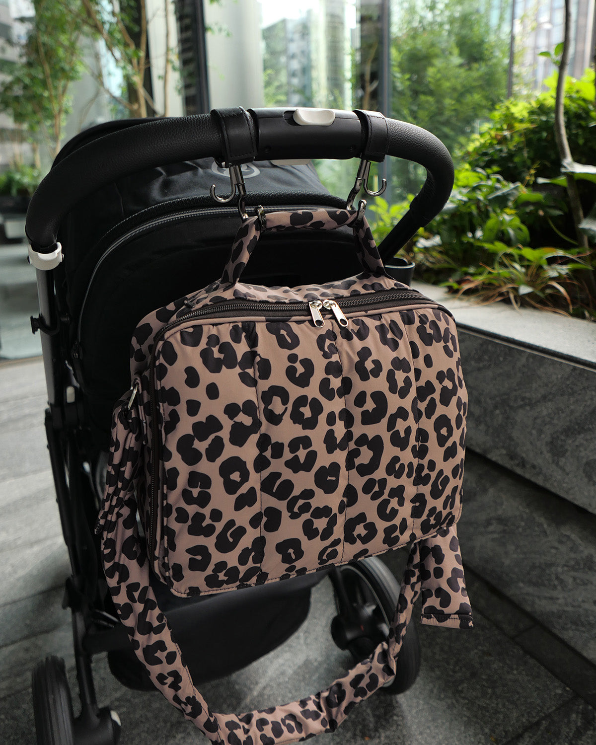 quilting mothers pouch bag　-LEOPARD-