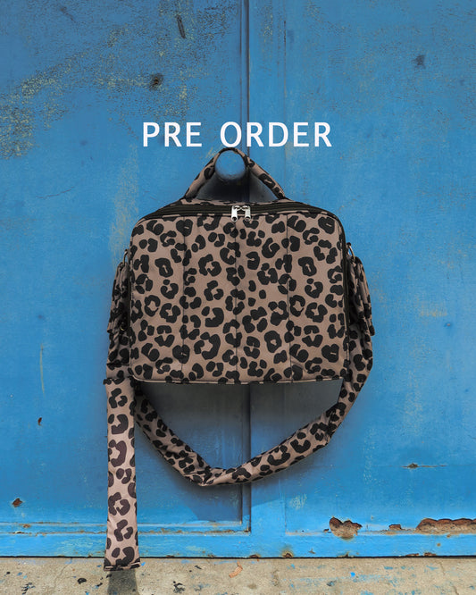 quilting mothers pouch bag　-LEOPARD-